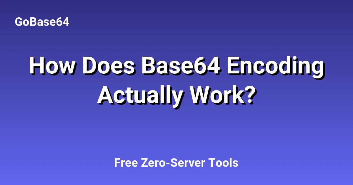 How Does Base64 Encoding Actually Work?