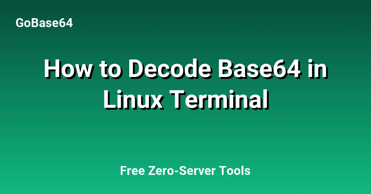 How to Decode Base64 in Linux Terminal